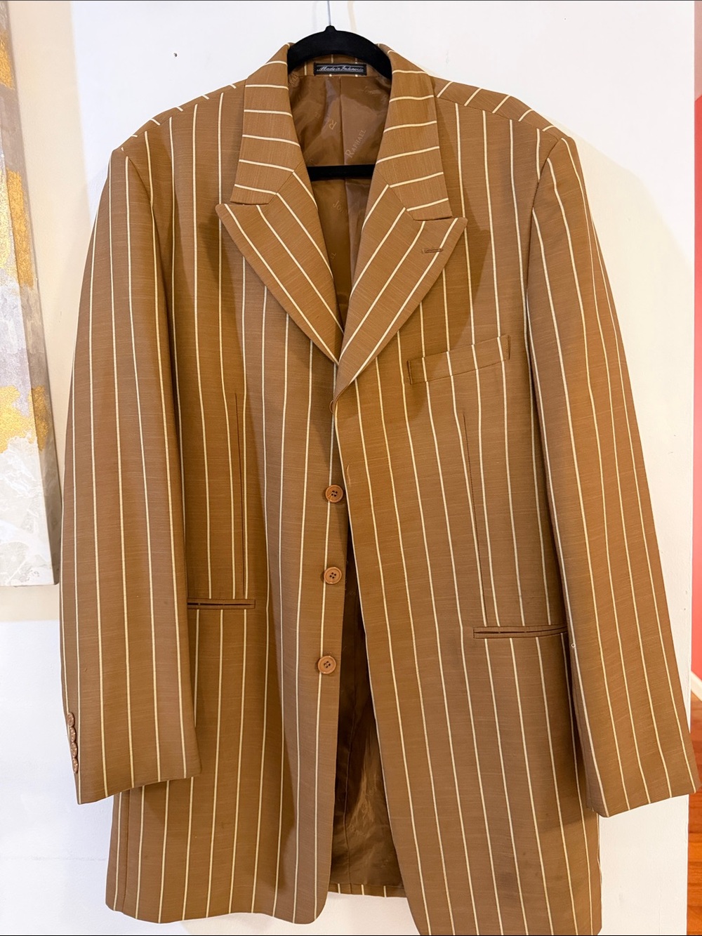 Rapha Tan Brown Pinstripe Sport Coat